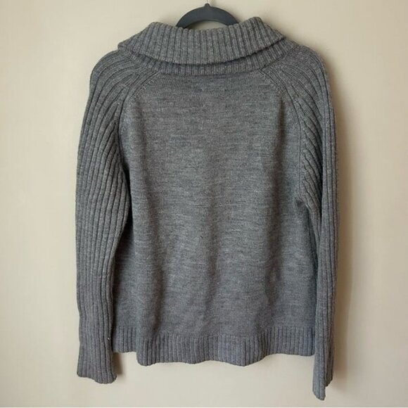 7 Diamonds Dark Grey Button Down Wool Blend Collared Cardigan Sweater Men’s XL - Picture 5 of 6